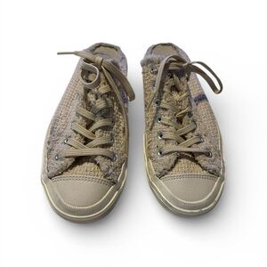 Zara Beige Textured Sneakers size 7